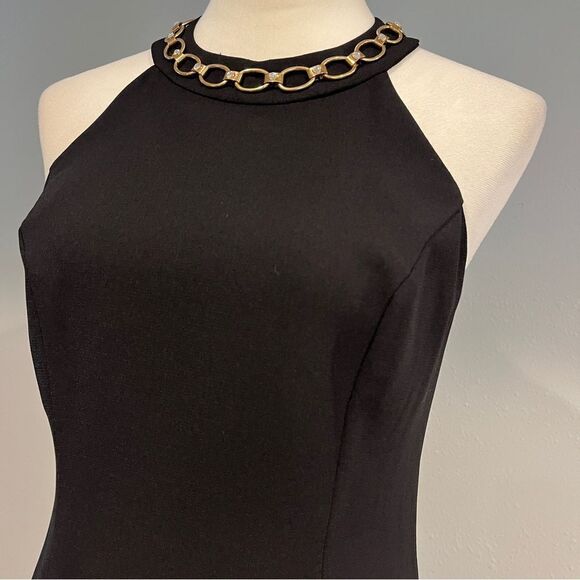 CDC Caren Desiree company vintage halter little black dress size 6 - Picture 2 of 13